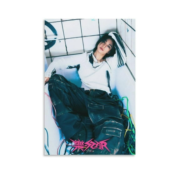 Kpop Artist Poster Stray Kids Hyunjin Rock  Star Ver. 1st Teaser Canvas Poster Bedroom Decor Sports Landscape Office Room Decor Gift