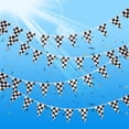 thumbnail image 5 of 10m Checkered Pennant Banner Race Flag Party Flag Banner Props for Race Theme Birthday Party Decorations, 5 of 5