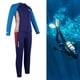 thumbnail image 3 of El traje de neopreno dividido embroma el traje de buceo termal de la cremallera frontal elástico de nylon del neopreno de 2,5m m Azul Marino XL, 3 of 8