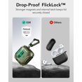 thumbnail image 4 of Funda para AirPods 4 ESR HaloLock a prueba de caídas, color verde militar, 4 of 9