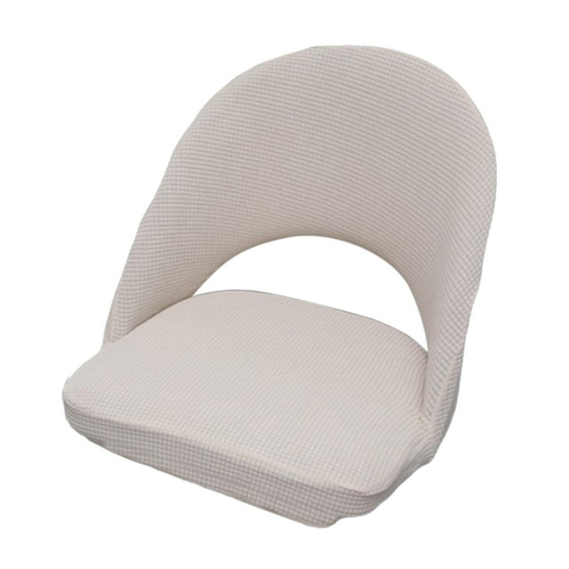 GUOOL Curved Chair Cover Slip Resistant High Stretch Dinner Conference Dining Washable beige