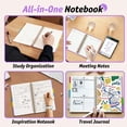 thumbnail image 3 of 360 Pages A5 Spiral Notebook, 5 Subject Notebooks College Ruled, 100 GSM Thick Paper Lined Journal, Large Note Book with Removable Dividers for School, Office, Work and Writing (Purple), 3 of 7