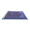 thumbnail image 2 of Ahgly Company Machine Washable Indoor Rectangle Medallion Blue Traditional Area Rugs, 2' x 5', 2 of 4