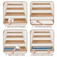 thumbnail image 6 of Navy Blue Striped Stair Treads Non Slip for Steps Modern Farmhouse Stripe Minimalist 15 Pcs Reusable Adhesive Stair Runner Mats for Dogs Elders Carpet Treads Rugs for Staircase 8x30 In, 6 of 9