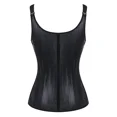 thumbnail image 4 of Glossy Steel Bone Rubber Body Shaper Vest Waist-Fitted Girdle With Shoulder Strap, 4 of 6