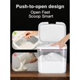 thumbnail image 2 of LivLab Mker 4 Pack Airtight Laundry Detergent Container with One-Press Lid | BPA-Free Clear PET Powder container with scoop| Stackable Pods Storage Organizer Set of 4, 2 of 8