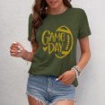 thumbnail image 4 of Karight Football Shirts for Women Game Day T Shirts Football Outfits Funny Graphic Tee Casual Short Sleeve Tee Shirts, 4 of 4