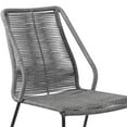 thumbnail image 6 of Afuera Living 19" Modern Fabric Indoor Outdoor Dining Chair in Gray (Set of 2), 6 of 9