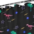 thumbnail image 3 of Colorful Dinosaurs Palms Stars Pattern Shower Curtain 84"x72" ,Bathroom Decorative Shower Curtains Set with 12 Hooks,Modern Waterproof Washable Shower Curtain, 3 of 6