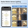 thumbnail image 2 of Tuya ZigBee 3.0 Smart Light Switch with 6M Radar Human Motion Detection Alarm Sensor No/Need Neutral Wire Switch Black, 2 of 6