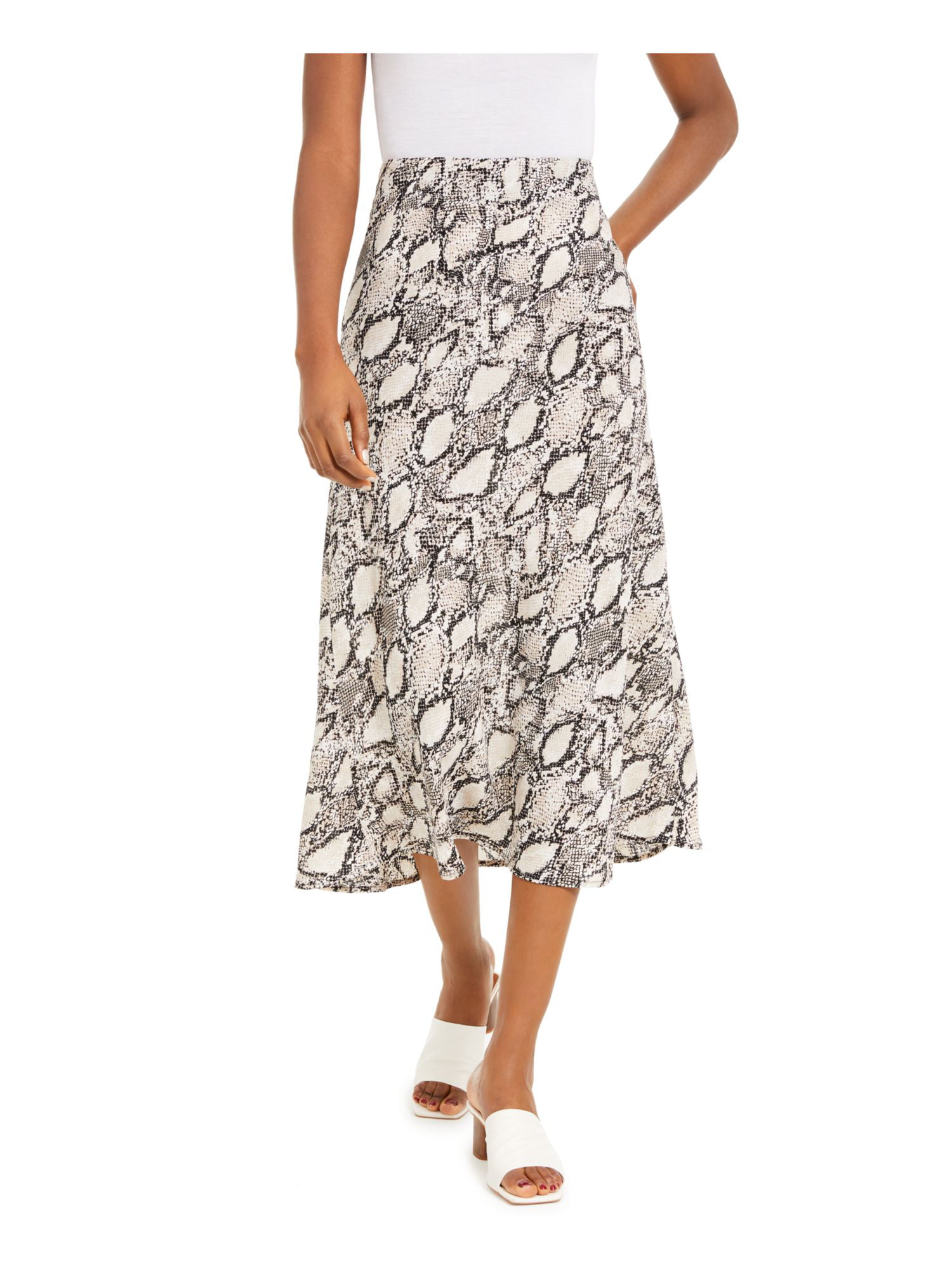 BAR III Womens Beige Animal Print Midi Wear To Work Pencil Skirt XL ...