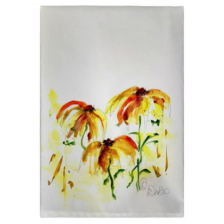 

Betsy Drake GT1377 Yellow Flowers Guest Towel