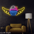 thumbnail image 2 of Glowneon Cupcake Wings Neon Sign, Cupcake Led Sign, Cupcake Store Art, 2 of 5
