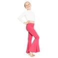 thumbnail image 2 of Stretch Is Comfort Girl's Poly/Spandex Stretch Bell Bottoms Flare Pants Hot Pink X-Small, 2 of 6