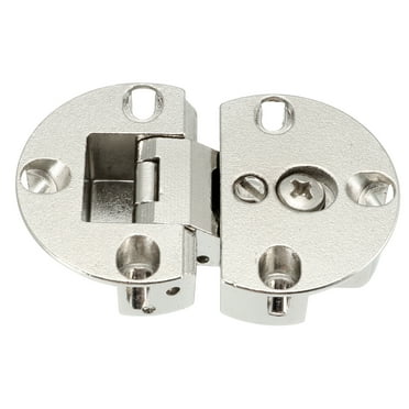 Uxcell Silver Tone Furniture Door Hidden Flap Hinge, Zinc Alloy Nickel Plating