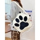 thumbnail image 2 of Cartoon Puppy Paw Plush Backpack Y2K Faux Fur Daypack Purse Cute Fluffy Schoolbag For Women, 2 of 4