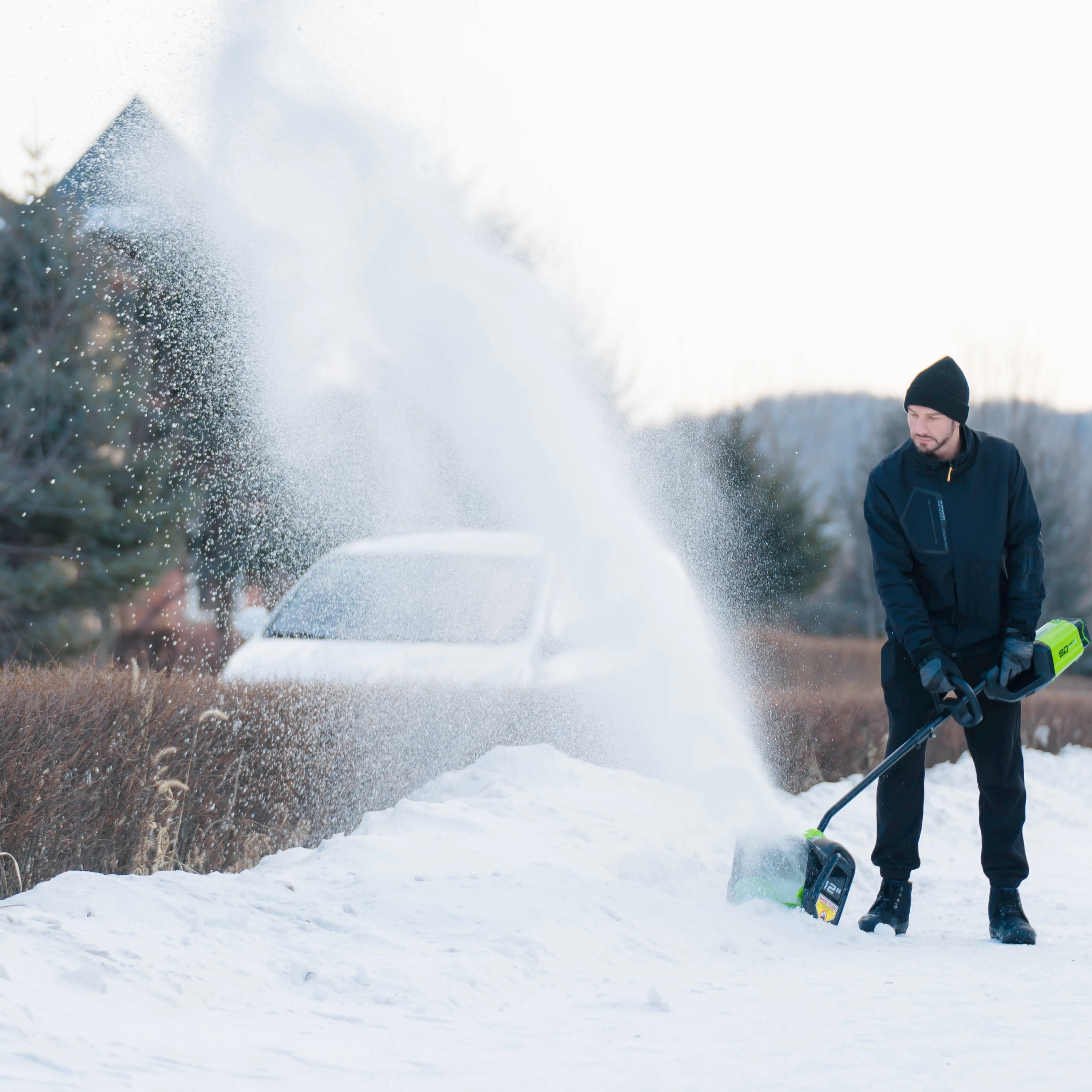 Greenworks 80V 12 Inch Cordless Battery Snow Shovel with 2.0 Ah Battery and Charger