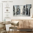 thumbnail image 5 of Elephant Stock Urban Love I Wall Art - Horizontal Canvas Wall Art - Living Room Wall Decor - Abstract Canvas - Gray And Blue Decor By Ekaterina Ermilkina - 51" x 34", 5 of 8