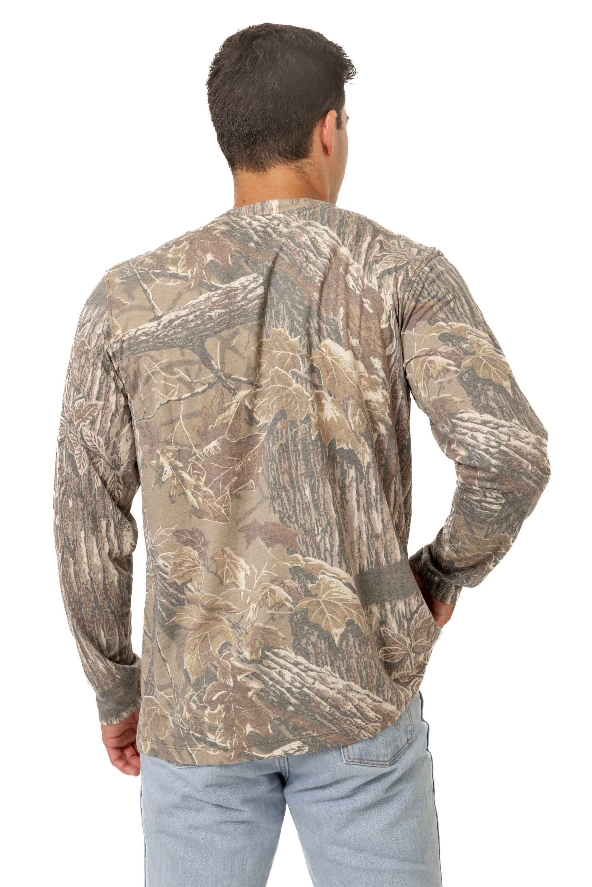 Realtree Men's Camo Long Sleeve Tri-Blend Shirt | Ultra-Soft Hunting Tee for Outdoors | Limited Edition