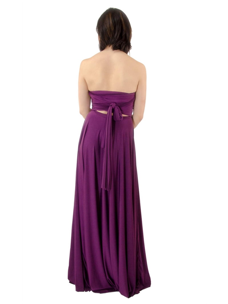 boho dresses plus size usa SCOMCHIC Women's Flowy Maxi Casual Dress Black Velvet Strapless Mini Dress colour-wine except for trichloroethylene Bottom Size:28x32