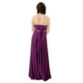 thumbnail image 5 of Vivian's Fashions Dress - Twist Wrap, Bridesmaid (Red, Maxi, Plus Size), 5 of 7