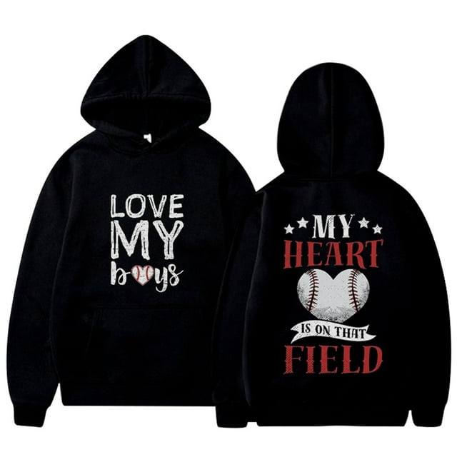 WEAIXIMIUNG Chandails en Molleton Graphiques pour Femmes Été Chandail à Capuchon de Baseball pour Femmes avec Poche et Impression avant et Arrière