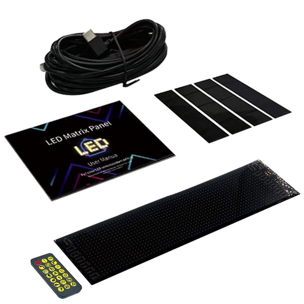 Panel LED Flexible Pantalla Control Aplicación Compatible Con Dientes Azul