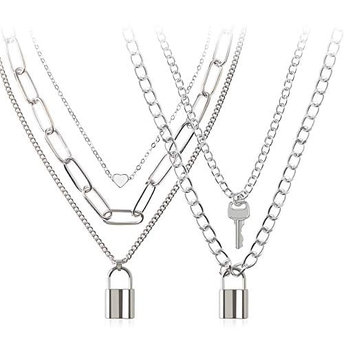 Lock Chain Necklace, Egirl Chains 