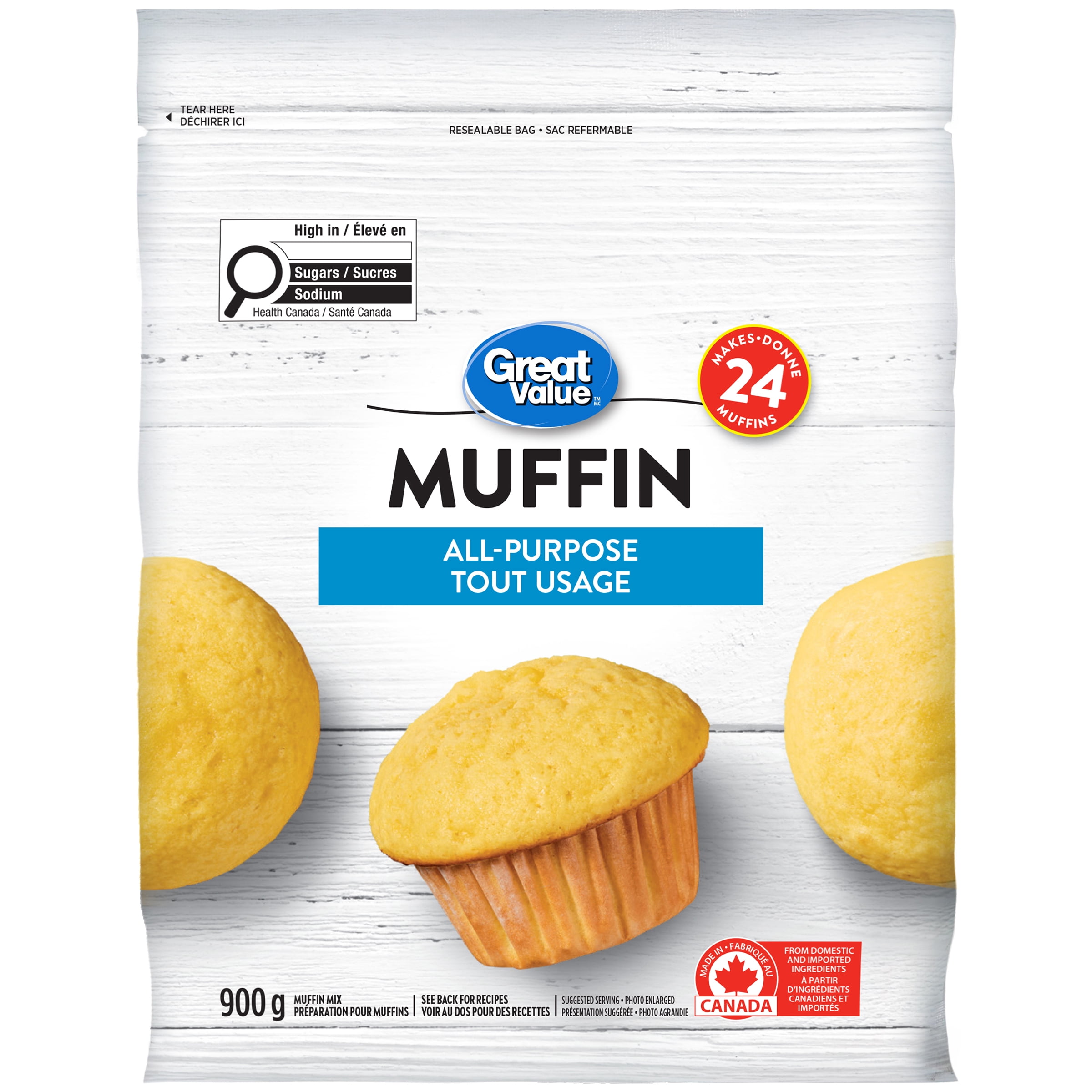 Great Value All-Purpose Muffin Mix, 900 g