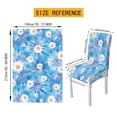 thumbnail image 6 of TSOVTHRID Daisy Blue Tie Dye Print 7 Pcs Tablecloth Chair Cover Set Chair Covers Rectangle Table Cloth Oil Proof Waterproof for Dining Room Banquet Party Festival Decor, 6 of 6