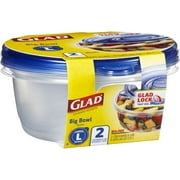 Glad Food Storage Containers - Big Bowl Container - 48 oz - 2 Containers