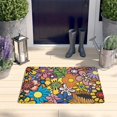 thumbnail image 2 of Pioneer Flower Floral Print Flannel Non Slip Door Rugs,Washable Door Mats Indoor,Decorative Door Mats,Dirt-Resistant and Absorbent Doormat for Entrance,Bedroom,Kitchen,Bathroom,31.5"x17", 2 of 4