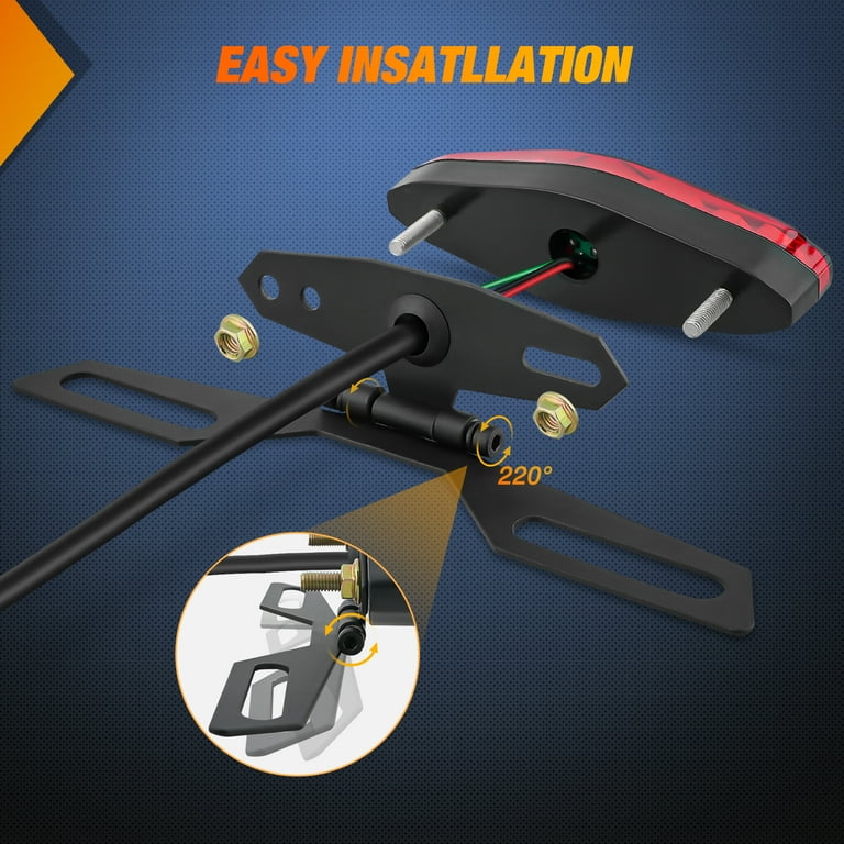 1Pc 60 Motorcycle LED Tail Light Rear Brake Warning Light Running Light 7 I.1478358289