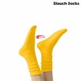 thumbnail image 7 of COUVER Women's Cotton Stretch Crew Length Slouch Socks Gold 2 Pairs Size 9-11 (Womens), 7 of 7