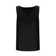 thumbnail image 5 of Htigea Clearanc Women's V Neck Tank Tops Casual Summer Button Down Sleeveless Shirts Casual Party Daily Black,M, 5 of 6