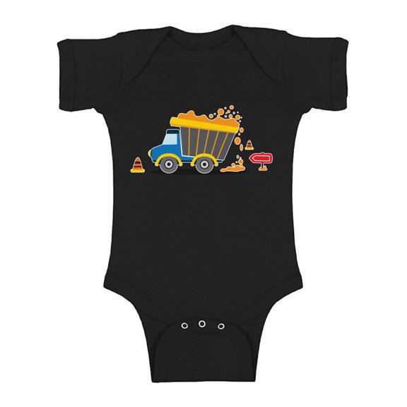 Baby Boy Shirts - NB 6M 12M 18M 24M - Dumpster Truck Bodysuit