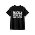 thumbnail image 4 of "Sarcasm Just One of Many Talents" Men's unisex Graphic T-shirt, 4 of 5