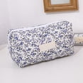 thumbnail image 5 of Floral Makeup Pouch with Zipper, Compact Cosmetic Accessory Organizer for Lipstick Brushes and Toiletries, Travel Bag for Home Office Purse Bathroom and Trips, 5 of 6