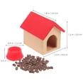 thumbnail image 2 of 1Set Wooden Miniature Dog Hut Red Rustic Design for Craft Lovers and Photography Props, 2 of 9