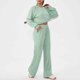 thumbnail image 4 of Conjunto de Pantalones Mujeres Outfits de 2 Piezas Vestido Casual de Color Sólido Bolsillo Deportivo Suelto Pantalones de Manga Larga Blusas de Cuello Redondo Conjunto Superior Conjunto de Pantalones, 4 of 5