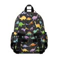 thumbnail image 3 of Colorful Dinosaurs Galaxy Pattern Cute School Backpack Bag for School with Padded Back and Adjustable Shoulder Straps 15.25"x11.5"x5.25", 3 of 5