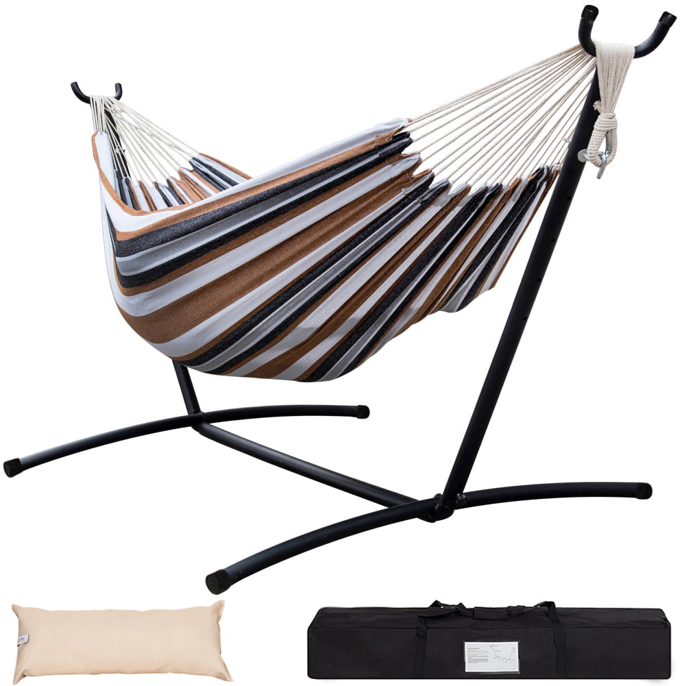 Lazy Daze Hammocks Double Hammock with Space Saving Steel Stand Includes Port... 