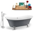 thumbnail image 3 of Tub, Faucet and Tray Set Streamline 68" Clawfoot NH921WH-CH-100, 3 of 7