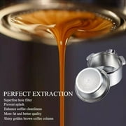 51mm Bottomless Portafilter 3 ears for Delonghi Dedica EC680/EC685, with Double Shot Capacity Cup Sieve Filter Basket