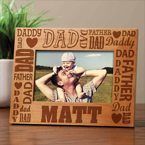 Personalized Words for Dad Frame