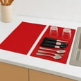 thumbnail image 4 of Dependable Industries 2 Pack, Vibrant Red Microfiber Dish Drying Mats - Optimal Absorbency, Quick-Drying, Washable, and Reusable Pads - Perfectly Sized 20"x15"  for Your Kitchen, 4 of 8