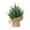 B, variant on Christmas Tabletop Mini Tree 13" Green Xmas Pine Tree Christmas Decor with Burlap Pots for Home Indoor for Home Miniature Trees with Linen Base for Dining Table Kitchen Desk Home