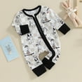 thumbnail image 2 of Bagilaanoe Newborn Baby Boys Easter Jumpsuit Print Long Sleeve Bodysuit 3M 6M 9M 12M Infant Zipper One Piece Romper, 2 of 6