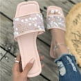 thumbnail image 5 of Admvng Women's Sandals Fashion Casual Spring And Summer New Style Flower Mesh Square Toe Flat Sandals 36-43, 5 of 9