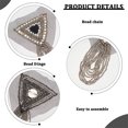 thumbnail image 4 of 4Pcs 2 Styles Iron Fashion Tassel Epaulette Punk Style Shoulder Badge with Glass Grenadine Finding DIY Clothing 145~152x82~90x3.6~4mm 2pcs/style, 4 of 6